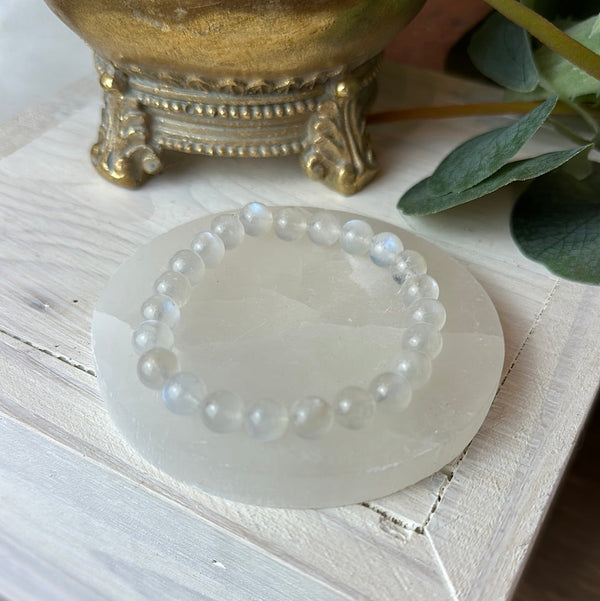 Rainbow Moonstone Bead Bracelet 6-7mm-Bracelets-Angelic Healing Crystals Wholesale