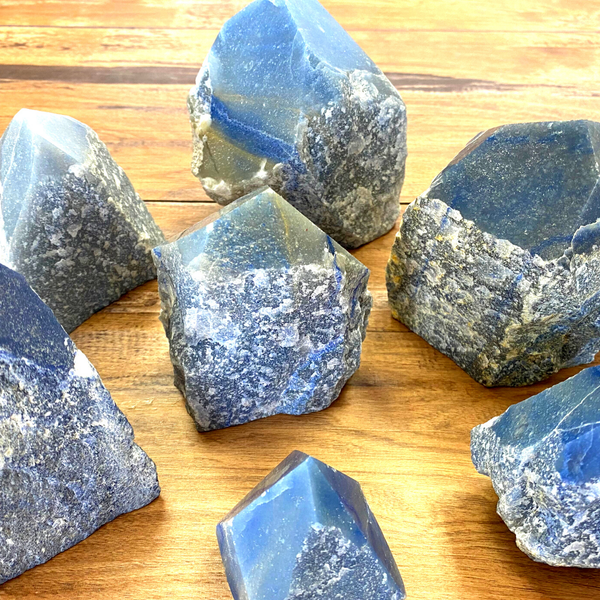 Wholesale Blue Quartz (Dumortierite) Polished Tips - Sold by Piece-Points-Angelic Healing Crystals Wholesale