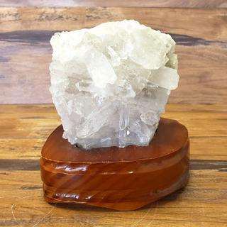 Wholesale Clear Quartz Cluster Lamp on Wood Base-Lamps-Angelic Healing Crystals Wholesale