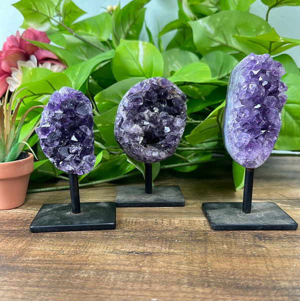 Amethyst Specimen on Stand 3.5-5.5”-Specimen on Stand-Angelic Healing Crystals Wholesale