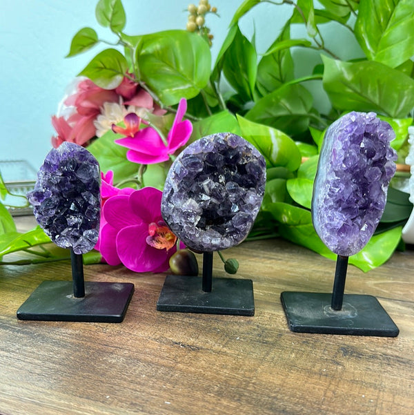 Amethyst Specimen on Stand 3.5-5.5”-Specimen on Stand-Angelic Healing Crystals Wholesale