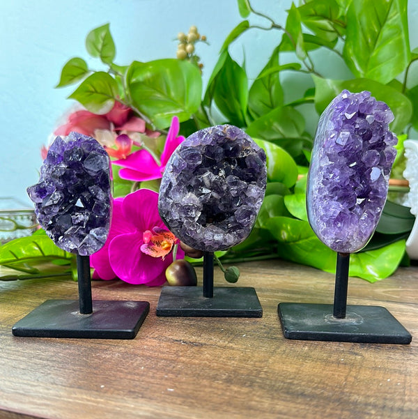 Amethyst Specimen on Stand 3.5-5.5”-Specimen on Stand-Angelic Healing Crystals Wholesale