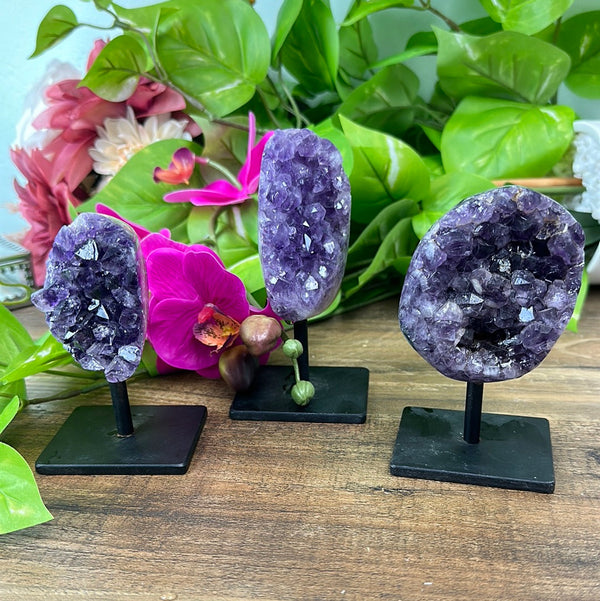 Amethyst Specimen on Stand 3.5-5.5”-Specimen on Stand-Angelic Healing Crystals Wholesale