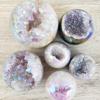 Angel Aura Druzy Amethyst Sphere- 61mm-80mm-Spheres-Angelic Healing Crystals Wholesale
