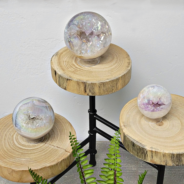 Angel Aura Druzy Amethyst Sphere-81mm-100mm-Spheres-Angelic Healing Crystals Wholesale