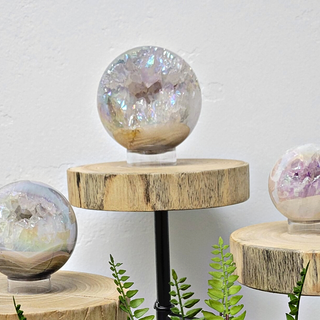 Angel Aura Druzy Amethyst Sphere-81mm-100mm-Spheres-Angelic Healing Crystals Wholesale