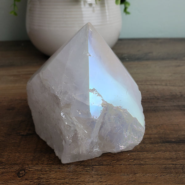 Angel Aura Quartz Polished Tip 2"-5"-Pillars-Angelic Healing Crystals Wholesale