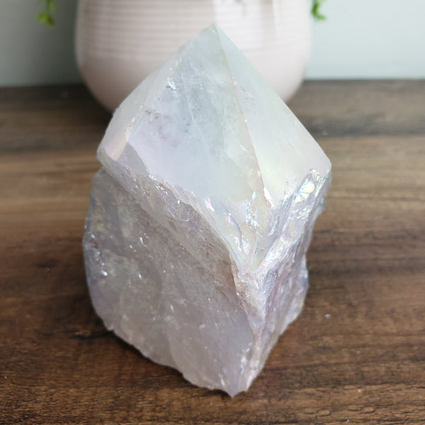 Angel Aura Quartz Polished Tip 2"-5"-Pillars-Angelic Healing Crystals Wholesale