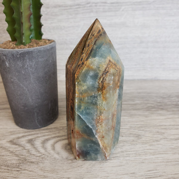 Blue Onyx Polished Pillar .5 to .99 lb-Pillars-Angelic Healing Crystals Wholesale