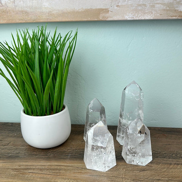 Crystal Quartz Pillar Grade AA 3-5"-Specimen-Angelic Healing Crystals Wholesale