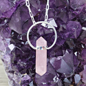 Gemstone Double Terminated Necklace (Rose Quartz, Citrine)-Necklaces-Angelic Healing Crystals Wholesale