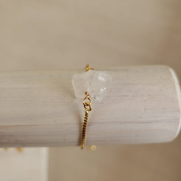 Gemstone Rough Gold Plated Adjustable Bracelet - Assorted Gemstones-Bracelets-Angelic Healing Crystals Wholesale