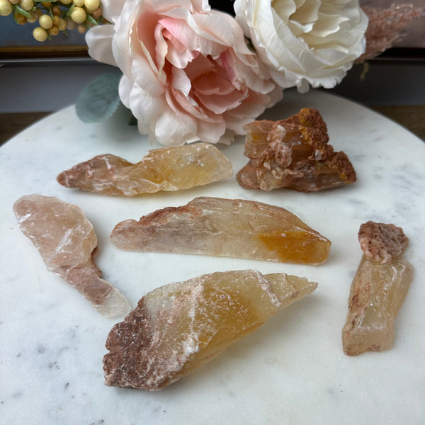 Golden Phantom Selenite Rough 2-4"-Rocks & Fossils-Angelic Healing Crystals Wholesale