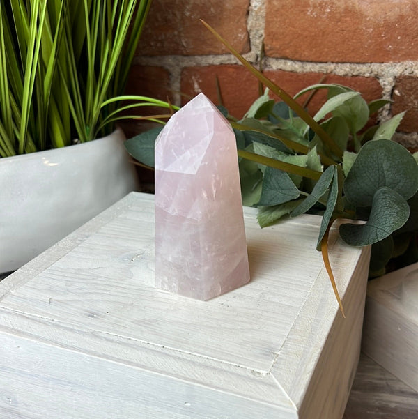 Rose Quartz Polished Point Pillar 7-9"-Pillars-Angelic Healing Crystals Wholesale