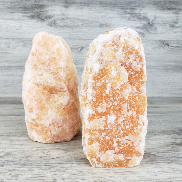 Rough Orange Calcite Lamp with bulb and cord-Lamps-Angelic Healing Crystals Wholesale