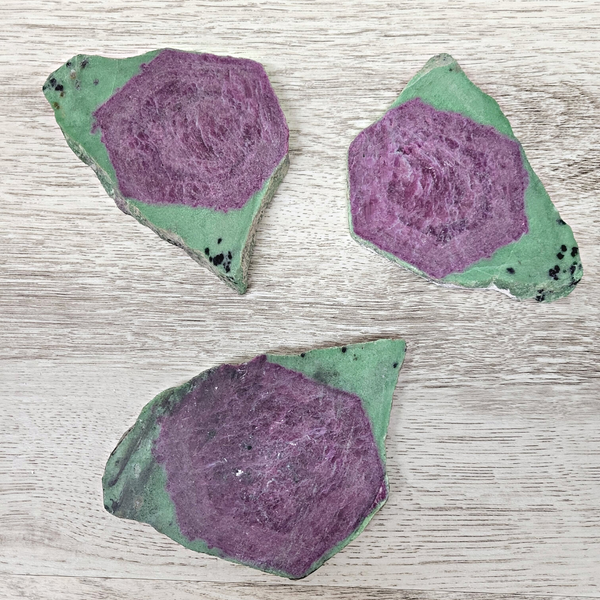 Ruby in Zoisite Slice Slice 2 to 4.5"-Specimens-Angelic Healing Crystals Wholesale