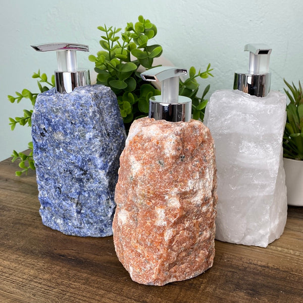 Sodalite Soap Dispenser-Soap & Lotion Dispensers-Angelic Healing Crystals Wholesale