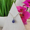 Tanzanite Rough Sterling Silver Pendant (prong set)-Pendants-Angelic Healing Crystals Wholesale