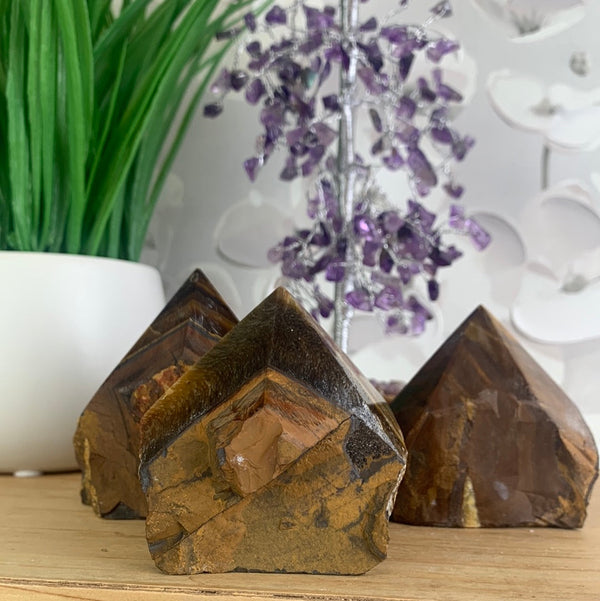 Tigers Eye Polished Tip 2 to 5"-Pillars-Angelic Healing Crystals Wholesale