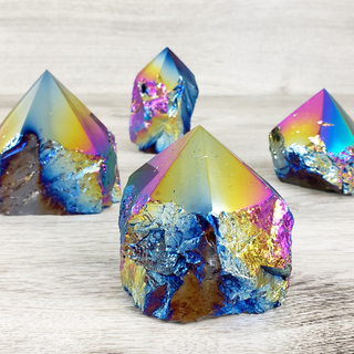 Titanium Quartz Polished Tips 2 to 5 inches-Rocks & Fossils-Angelic Healing Crystals Wholesale
