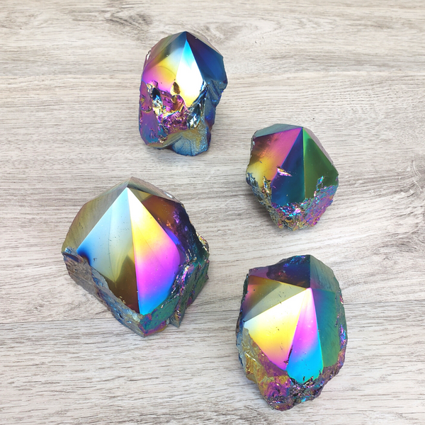 Titanium Quartz Polished Tips 2 to 5 inches-Rocks & Fossils-Angelic Healing Crystals Wholesale